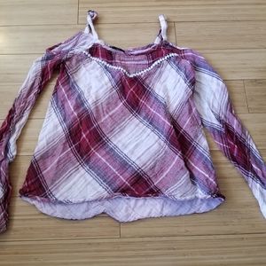 Jessica Simpson plaid women's top XS